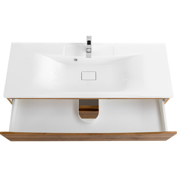 Тумба подвесная с раковиной BelBagno MARINO-1100-2C-SO-RN-P 110 см, Rovere Nature - фото 4