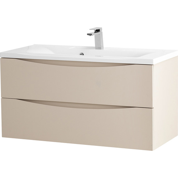 Тумба подвесная с раковиной BelBagno MARINO-800-2C-SO-CO-P 80 см, Crema Opaco (раковина BB800/450-LV-MR-PR) - фото 2