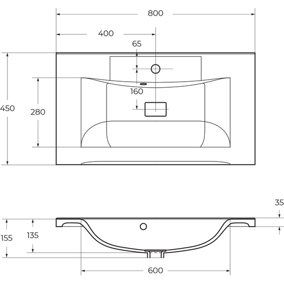 Тумба подвесная с раковиной BelBagno MARINO-800-2C-SO-CO-P 80 см, Crema Opaco (раковина BB800/450-LV-MR-PR) - фото 11