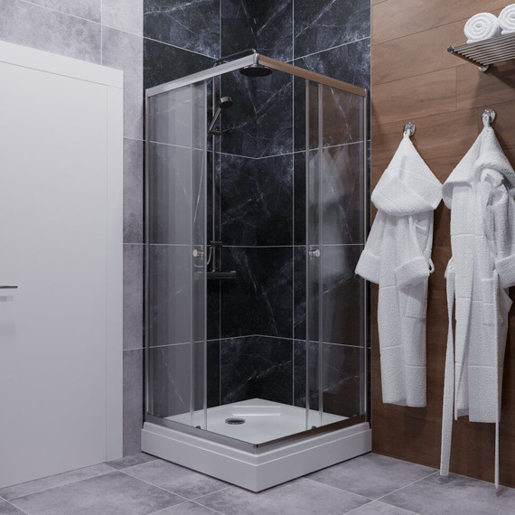 Душевое ограждение Triton Вента 80x80 см (с поддоном) хром/прозрачное - фото 4