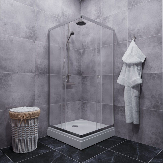 Душевое ограждение Triton Вента 80x80 см (с поддоном) хром/прозрачное - фото 6