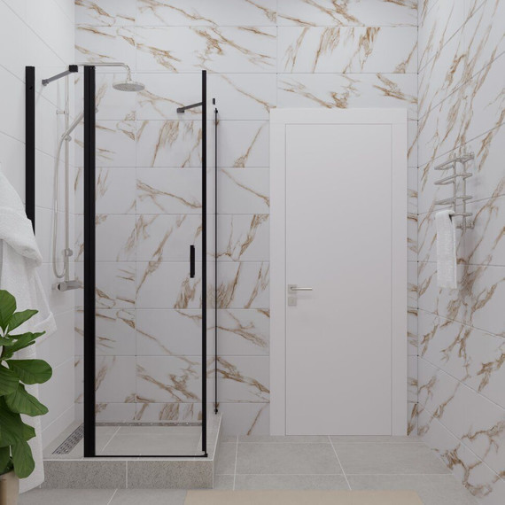 Душевое ограждение Triton Йота 90x90 см, чёрный/прозрачное - фото 3