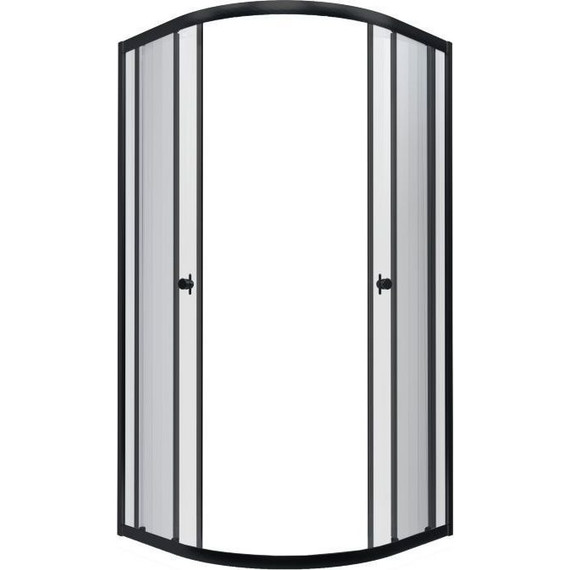 Душевое ограждение Triton Альфа 90x90 см, чёрный/прозрачное - фото 