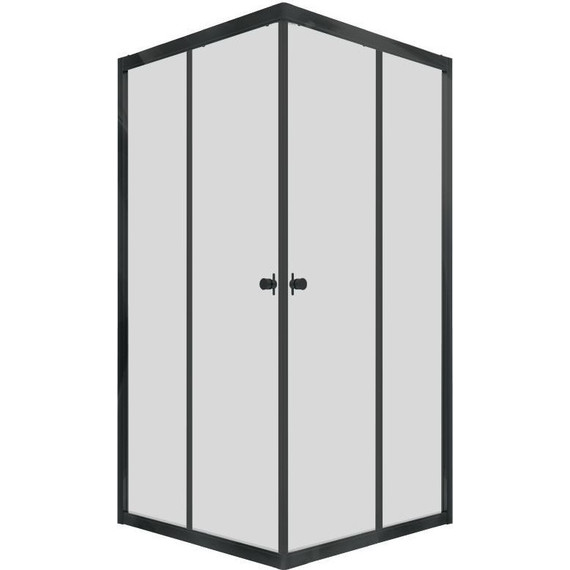 Душевое ограждение Triton Вента 80x80 см, чёрный/прозрачное - фото 