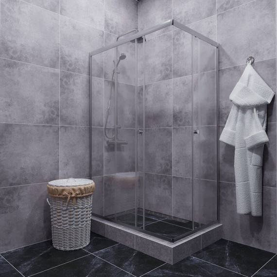 Душевое ограждение Triton Вента 120x80 см, хром/прозрачное - фото 7