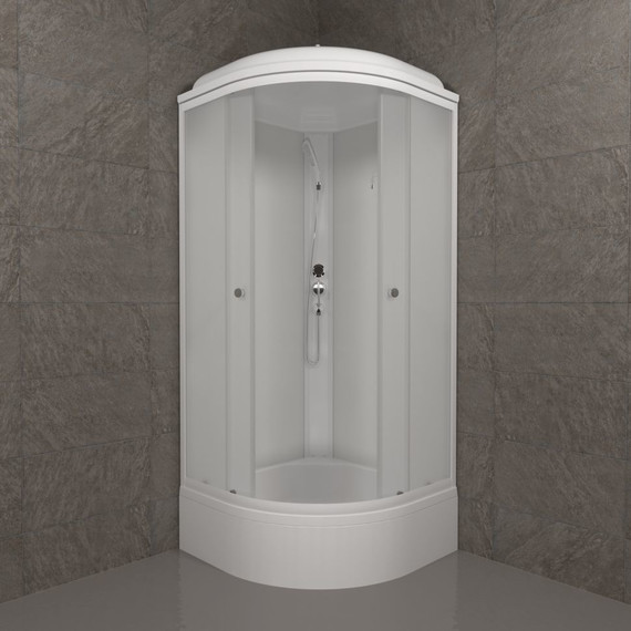 Душевая кабина Triton Вельвет В 90x90 см, белый/матовое - фото 3