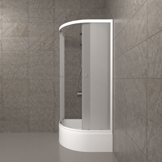 Душевое ограждение Triton Вельвет В 90x90 см, хром/матовое - фото 4