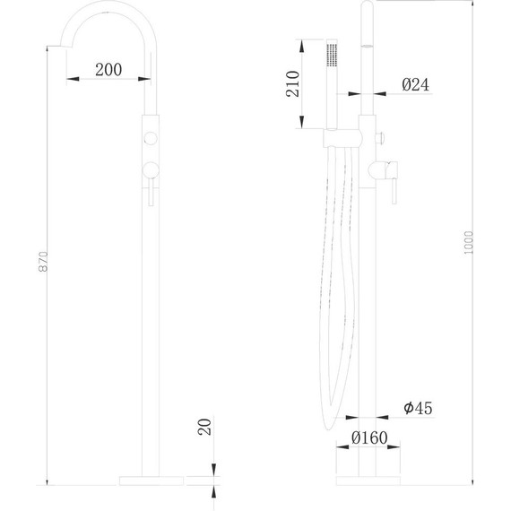 Смеситель для ванны Abber Wasser Kreis AF8115, Цвет производителя: хром - фото 7