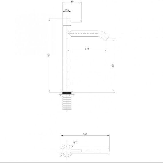Смеситель для раковины высокий Abber Wasser Kreis AF8111, Цвет производителя: хром - фото 3