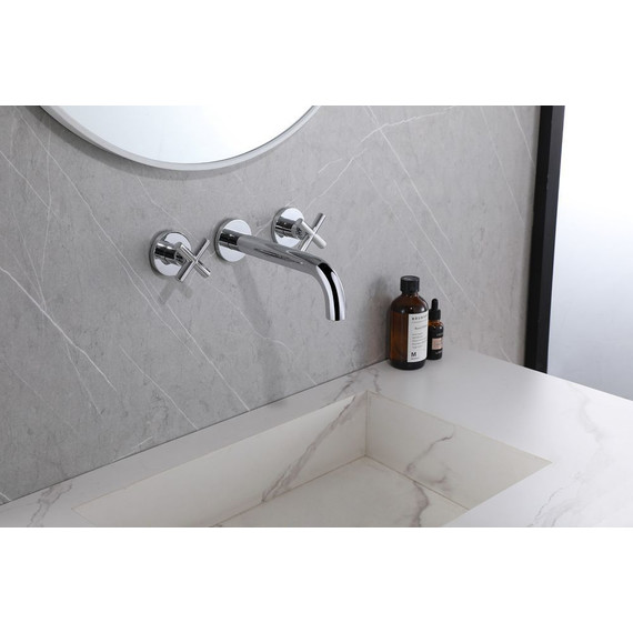 Смеситель для раковины настенный Abber Wasser Kreis AF81121 (со скрытой частью), Цвет производителя: хром - фото 2