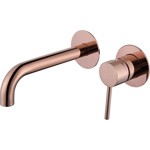 Смеситель для раковины настенный Abber Wasser Kreis AF8112RG (со скрытой частью) розовое золото, Цвет производителя: розовое золото - фото 