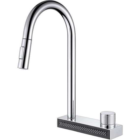 Смеситель для кухни Abber Wasser Kreis AF8114, с подключением фильтра и выдвижной лейкой,, Цвет производителя: хром - фото 