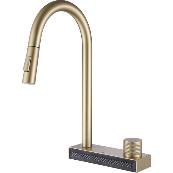 Смеситель для кухни Abber Wasser Kreis AF8114G, золото матовое, Цвет производителя: золото матовое - фото 