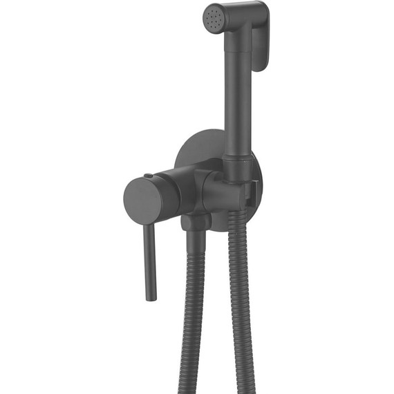 Набор для гигиенического душа Abber Wasser Kreis AF8125B, чёрный матовый - фото 