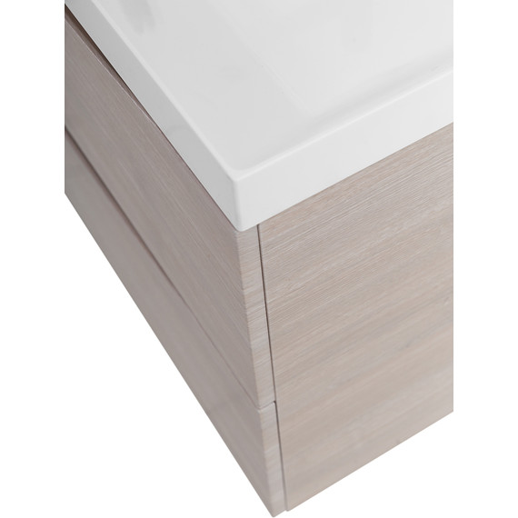 Тумба подвесная с раковиной BelBagno MARINO-900-2C-SO-RG-P 90 см, Rovere Grigio (раковина BB900/450-LV-MR-PR) - фото 4