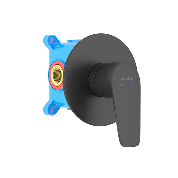 Смеситель для душа Aquatek Бетта AQ1166MB (со скрытой частью) чёрный матовый, Цвет производителя: чёрный матовый - фото 