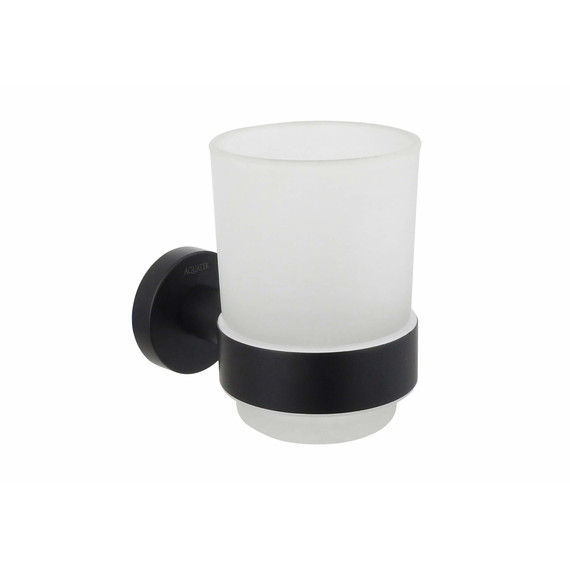 Стакан для зубных щеток Aquatek Вега AQ4004MB, цвет чёрный матовый - фото 