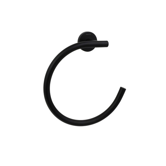 Кольцо для полотенец Aquatek Вега AQ4012MB, цвет чёрный матовый - фото 