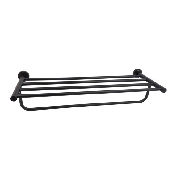 Полка для полотенец Aquatek Вега AQ4015MB, цвет чёрный матовый - фото 