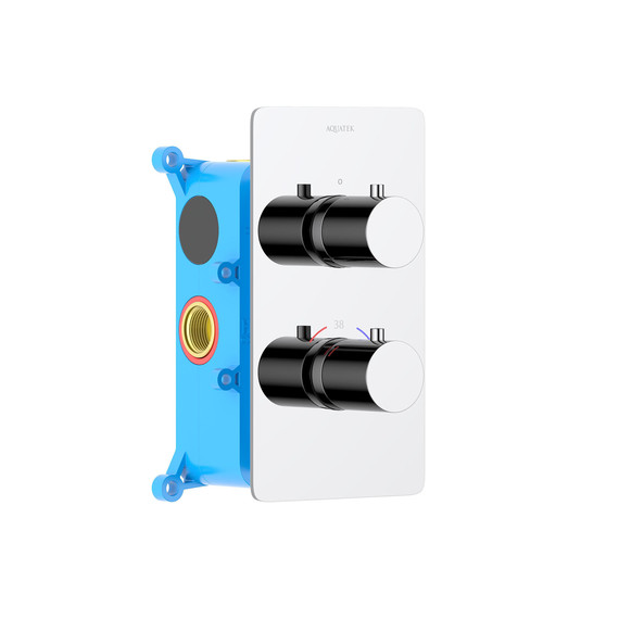 Смеситель для душа с термостатом Aquatek Европа AQ1391CR (со скрытой частью), Цвет производителя: хром - фото 