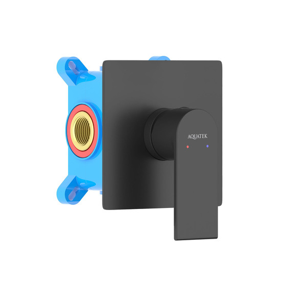 Смеситель для душа Aquatek Лира AQ1466MB (со скрытой частью) чёрный матовый, Цвет производителя: чёрный матовый - фото 