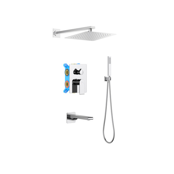 Душевая система для ванны Aquatek Лира AQ1473CR (со скрытой частью), Цвет производителя: хром - фото 