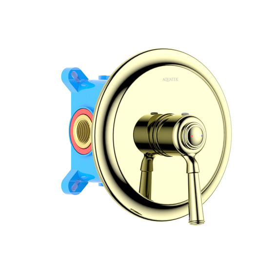 Смеситель для душа Aquatek Классик AQ1566PG (со скрытой частью) золото, Цвет производителя: золото - фото 