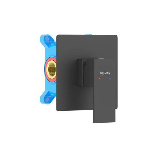 Смеситель для душа Aquatek Либра AQ1666MB (со скрытой частью) чёрный матовый, Цвет производителя: чёрный матовый - фото 