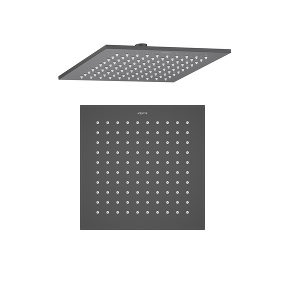 Верхний душ Aquatek 250x250 мм AQ2076MB, чёрный матовый - фото 