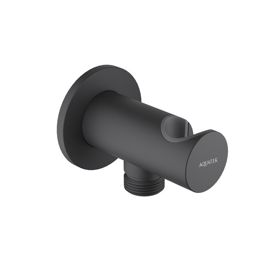 Шланговое подсоединение Aquatek AQ2464MB, чёрный матовый - фото 