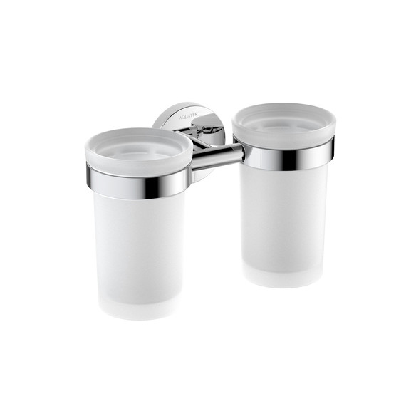 Двойной стакан для зубных щеток Aquatek Европа AQ4117CR - фото 