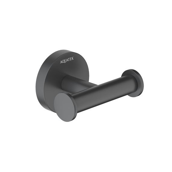 Двойной крючок Aquatek Оберон AQ4202MB, цвет чёрный матовый - фото 