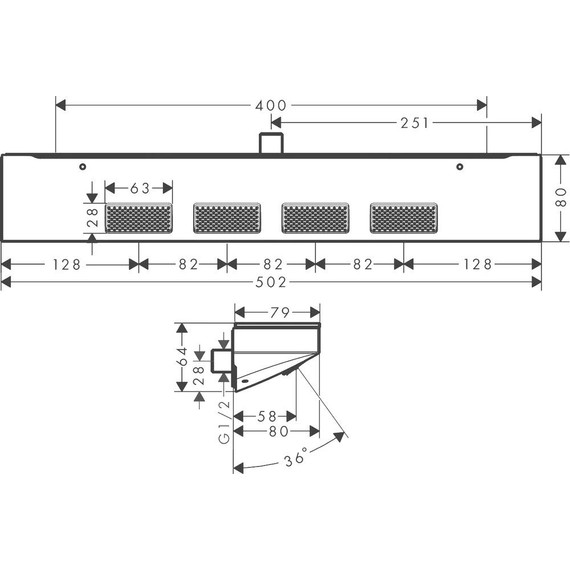 Верхний душ Hansgrohe Rainfinity 500x80 мм 26243700, белый - фото 9