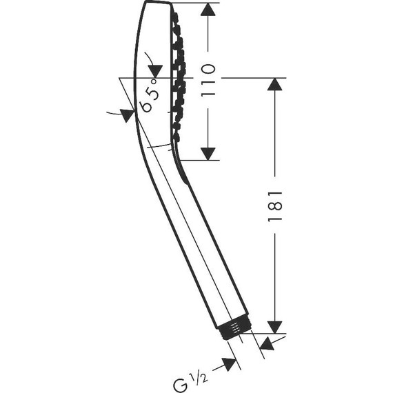 Ручной душ Hansgrohe Croma E 26814340, шлифованный чёрный хром - фото 2