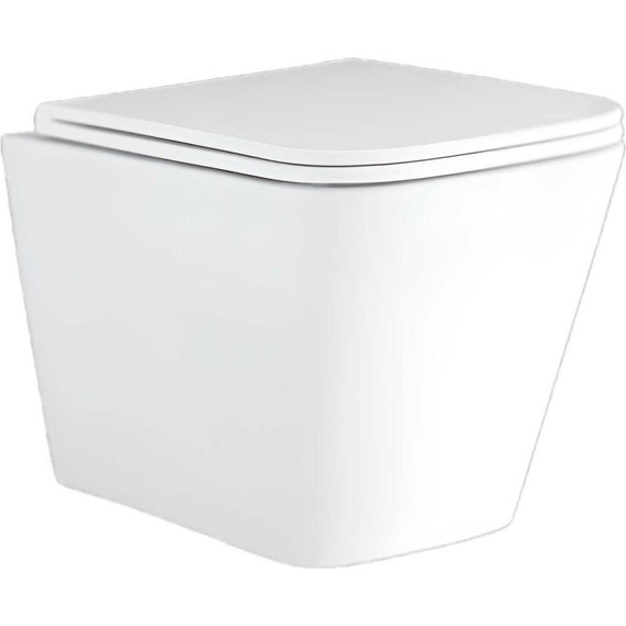 Унитаз подвесной безободковый Aquatek Дельта AQ1911-00 с тонкой крышкой микролифт - фото 