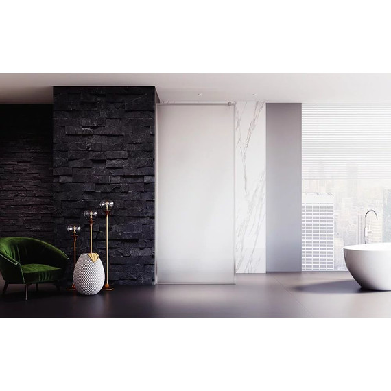 Душевая перегородка Veconi Korato 80 см KR81FR-80-07-C4 (стекло 8 мм) с кронштейном в комплекте, хром/матовое - фото 2