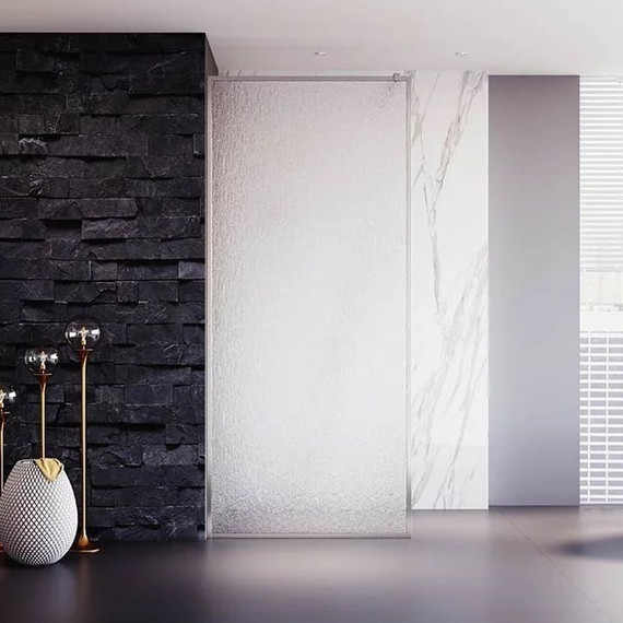 Душевая перегородка Veconi Korato 120 см KR81R-120-06-C4 (стекло 8 мм) с кронштейном в комплекте, хром/матовое - фото 