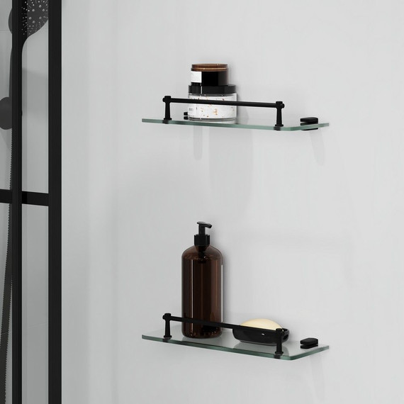 Душевая кабина Niagara Standart 100x80 см L ST100/80/15QL/KL/BKT, чёрный/прозрачное - фото 7