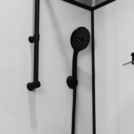 Душевая кабина Niagara Standart 100x80 см L ST100/80/15QL/KL/BKT, чёрный/прозрачное - фото 8