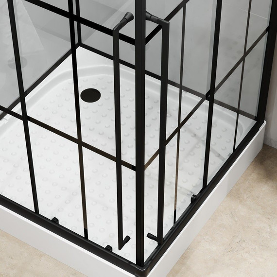 Душевая кабина Niagara Standart 100x100 см R ST100/15QR/KL/BKT, чёрный/прозрачное - фото 4