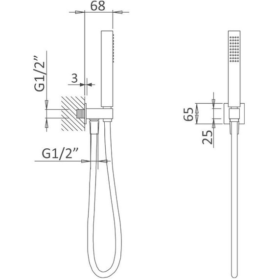 Гигиенический душ Cezares PORTA-DEFM-01 - фото 2