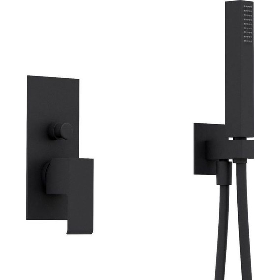 Душевая система для душа Cezares PORTA-DSIPQ-30-NOP (верхний душ 300x300 мм) чёрный матовый, Цвет производителя: чёрный матовый - фото 2