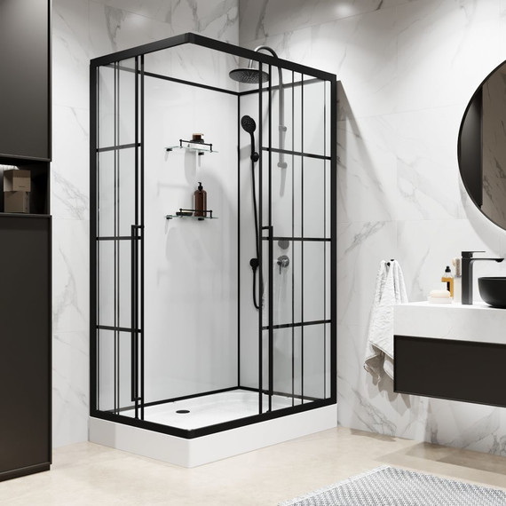 Душевая кабина Niagara Standart 120x80 см R ST120/80/15QR/KL/BKT, чёрный/прозрачное - фото 4