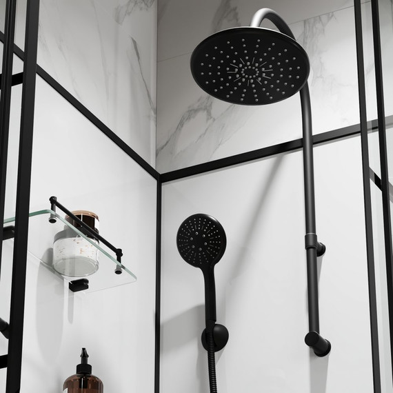 Душевая кабина Niagara Standart 100x80 см R ST100/80/15QR/KL/BKT, чёрный/прозрачное - фото 9